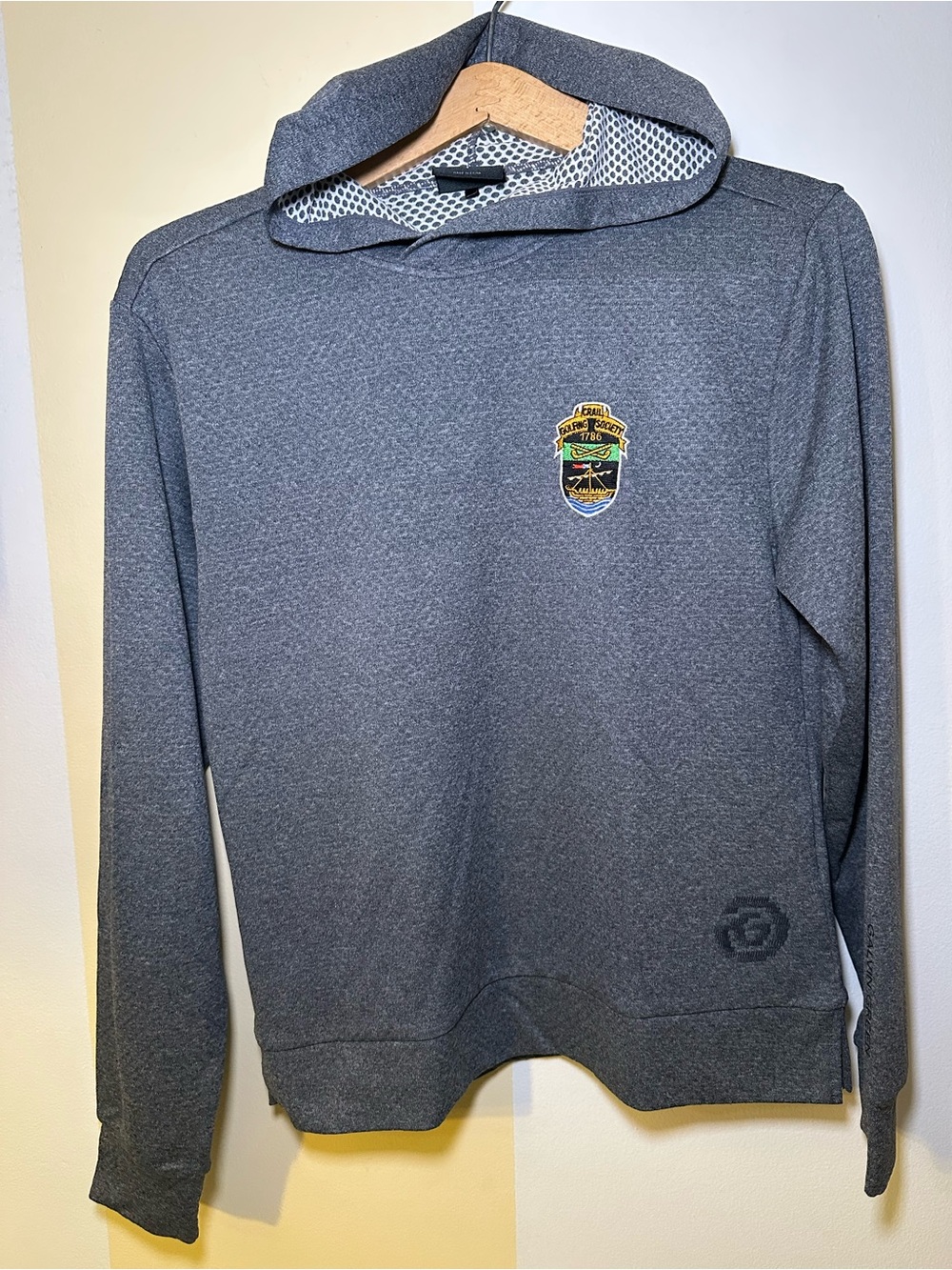 Galvin Green Golf Hoodie Mens Small Grey Crail Golfing Society Scotland Pullover